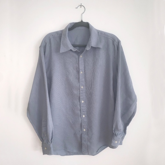 Light Blue Ribbed Button Up - Picture 7 of 8